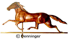 White Mountain Boy Racing Horse Weathervane