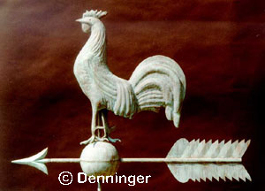 R24 Rooster with custom ball & arrow added in a Verdigris finish