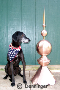 Denninger Batchelor Finial in Natural Finish with Radar Helping