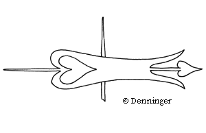 Denninger Swallowtailed Hearts Weather Vane